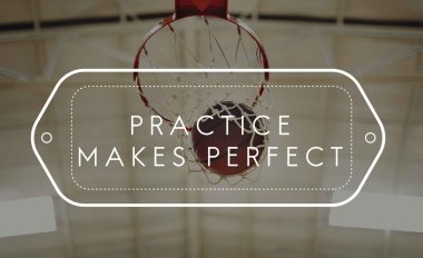 basketbol topu net içine gidiyor