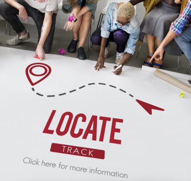 Kattaki insanlar çizim afiş