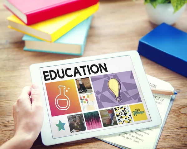 Digital Tablet with Education Concept — Stock Photo, Image