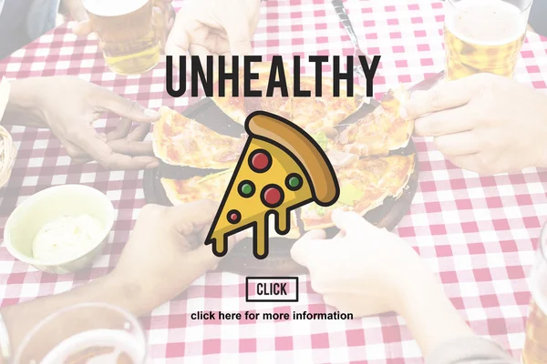 Mensen die Pizza Slices — Stockfoto