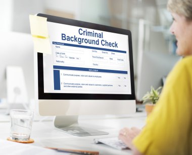 Ceza arka plan kontrol monitör ile bilgisayar 