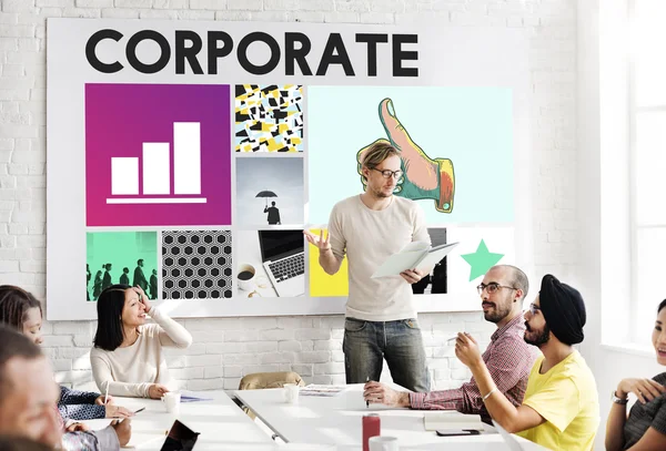 Reunión de negocios con corporativos — Foto de Stock