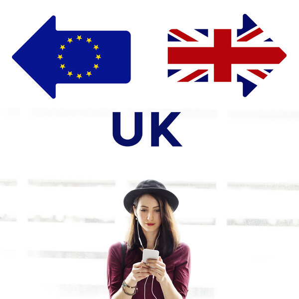 Woman in hat browsing Smart phone