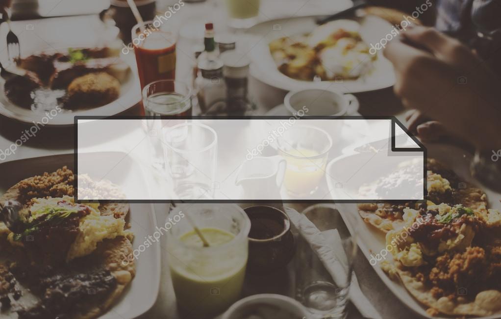 Delicious food and beverages on table