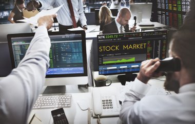 çalışma iş adamları ve borsa