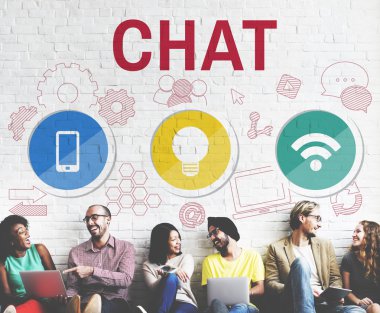 çeşitlilik arkadaşları ile sohbet duvarının yakınında