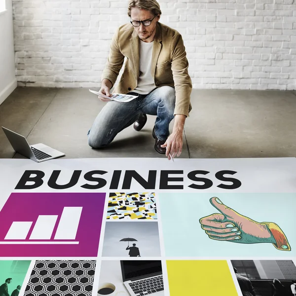 Businessman working with Business — Stock Photo, Image