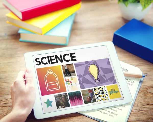 Digital Tablet with Science Concept — Stock fotografie