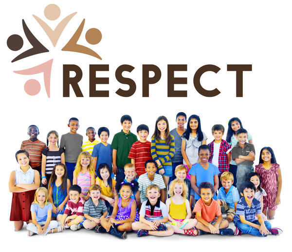 Cute diverse kids smiling