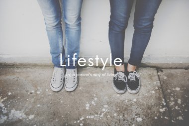 Kadınlar bacakları denim Jeans