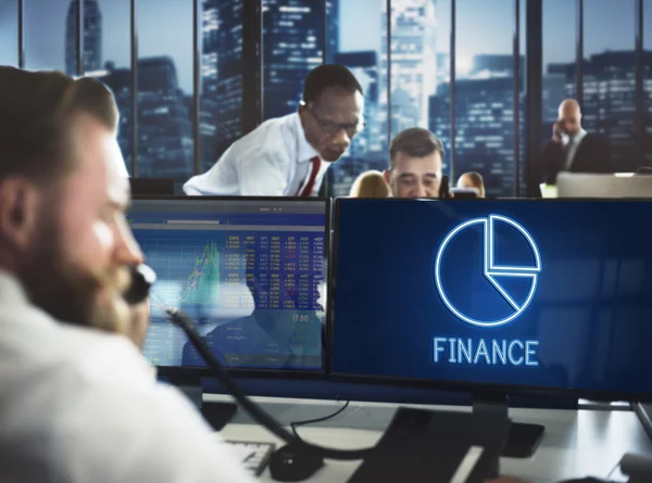 People working and finance — Stock Photo, Image