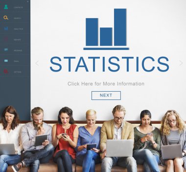 aygıtlar ve istatistikleri ile insanlar oturup