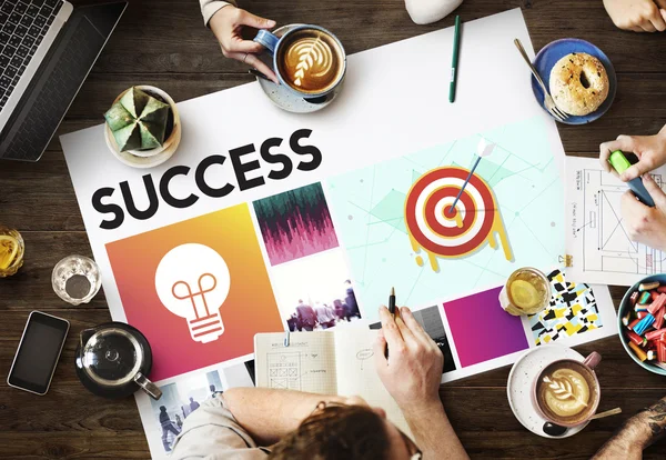 성공의 포스터와 테이블 — 스톡 사진