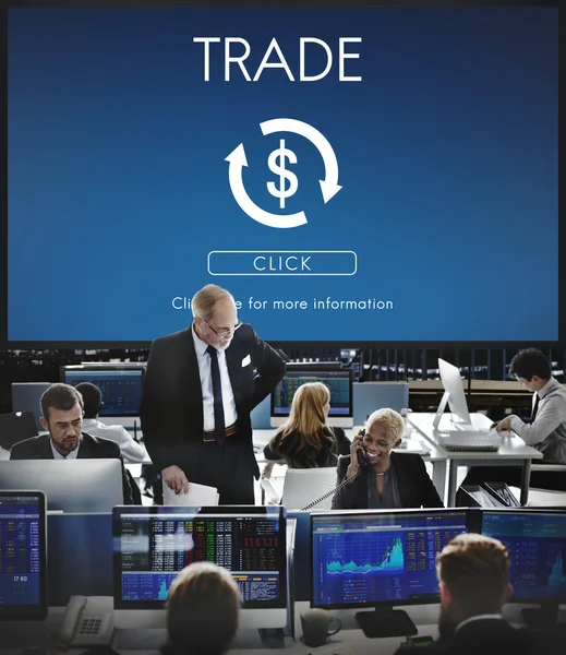 Business arbetstagare och handel — Stockfoto