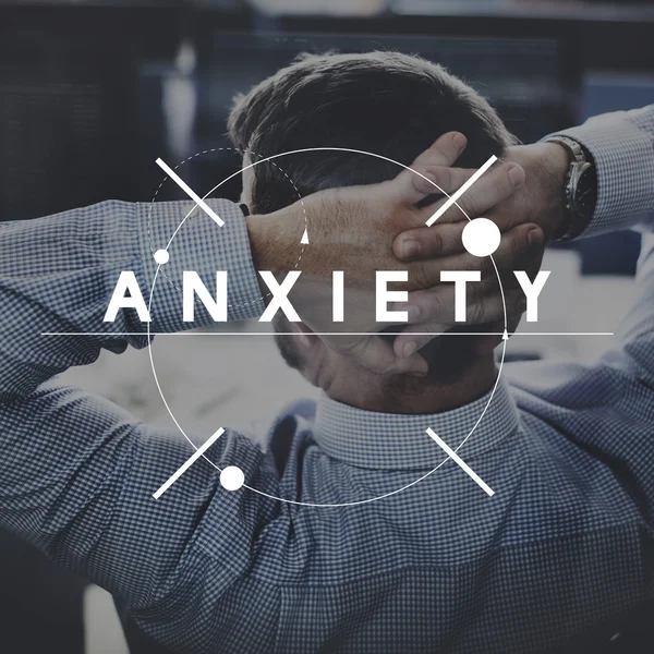 Homme d'affaires se détend et l'anxiété — Photo
