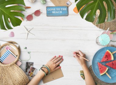 Boşaltmak boşluk yaz arka plan plaj kavramı