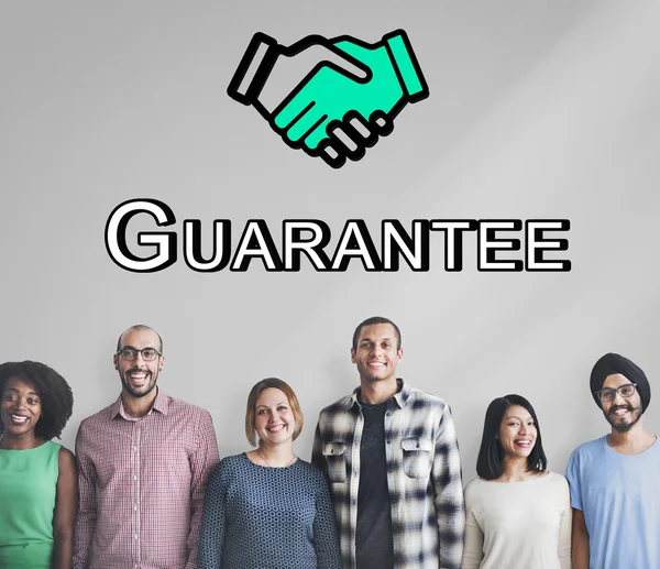 Diversity people with Guarantee — Stock Photo, Image