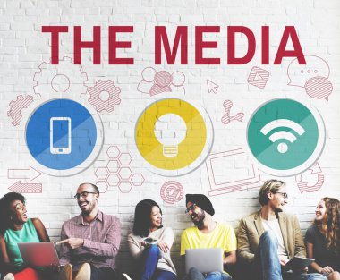 çeşitlilik arkadaşları duvar ile kitle iletişim araçları