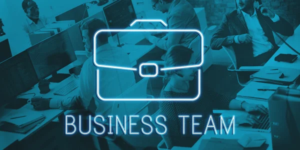 Personer som arbetar och Business-Team — Stockfoto