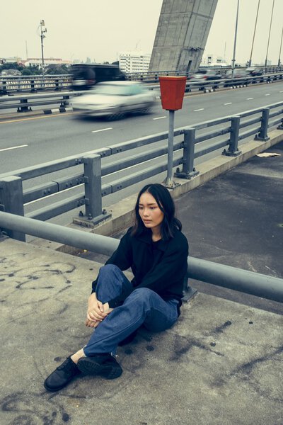 Beautiful asian hipster girl — Stock Photo, Image