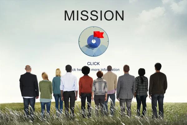 Multiethnische Menschen und Missionskonzept — Stockfoto