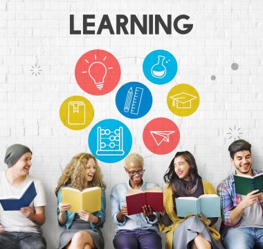 Çeşitlilik grup kitap tutan insan