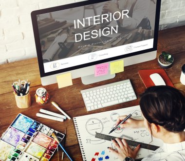 Tasarım stüdyosu çizim kız