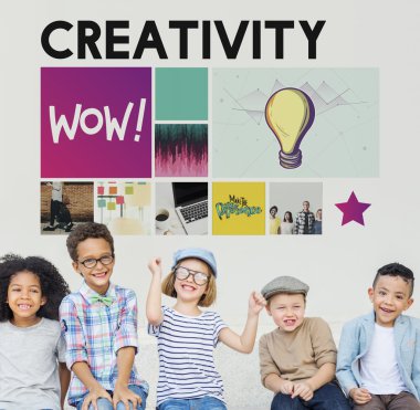 Çocuklar gülüyor ve eğlenin