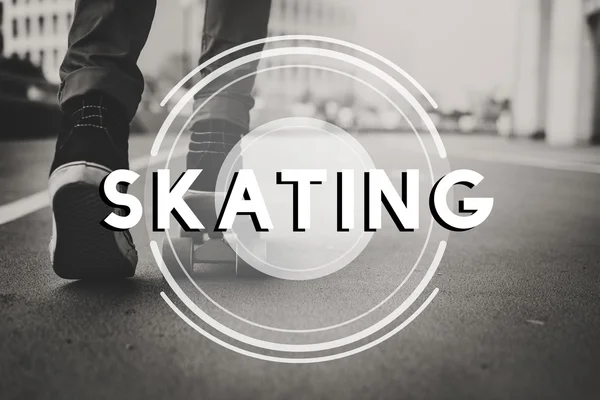 Man rijden op een skateboard, sport concept — Stockfoto