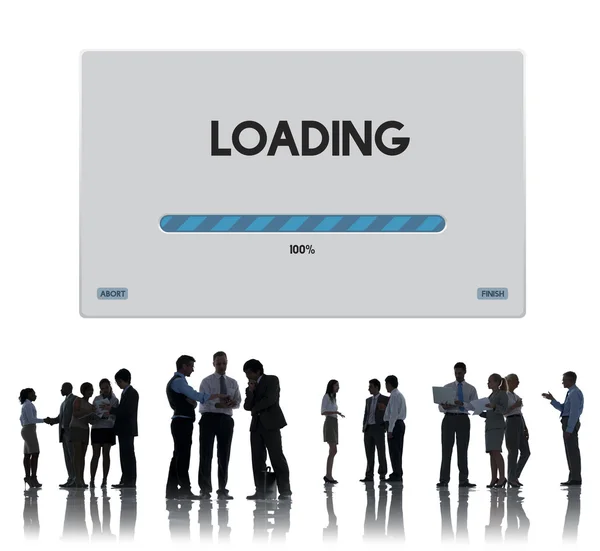 Business People and Loading Speed Progress — Stock Photo, Image