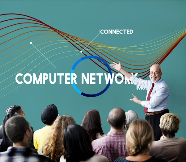 Personnes au séminaire avec Computer Network — Photo