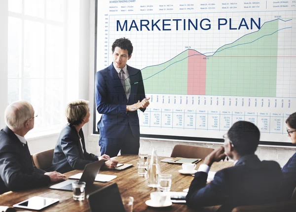 Gente de negocios y concepto de marketing — Foto de Stock