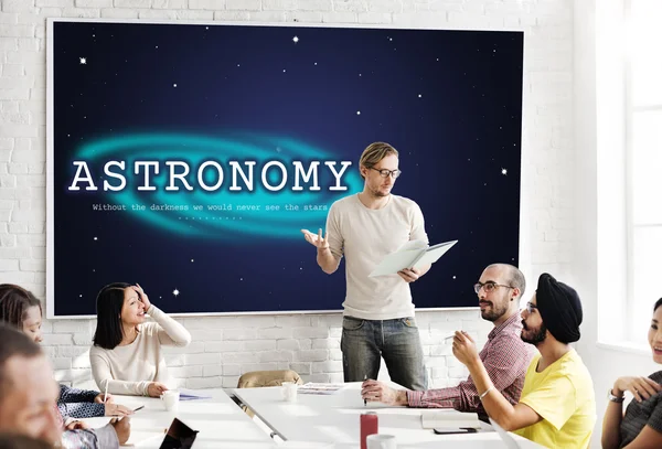 Affärsmöte med astronomi — Stockfoto