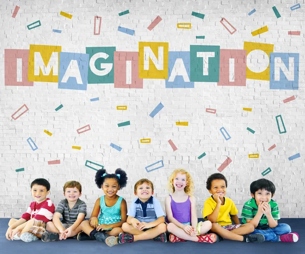 Diversity children sitting together — Stock Photo, Image