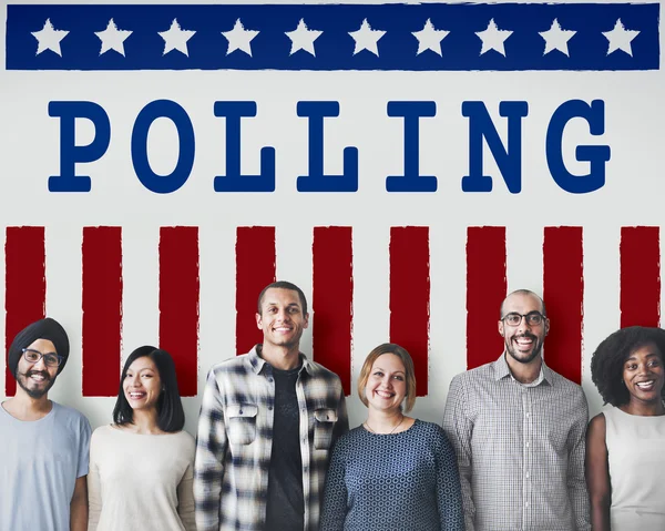 Diversiteit mensen met Polling — Stockfoto