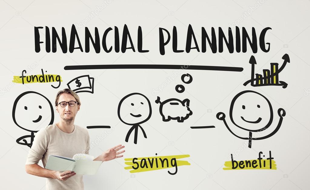 businessman working with Financial Planning