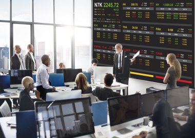 çalışma iş adamları ve borsa