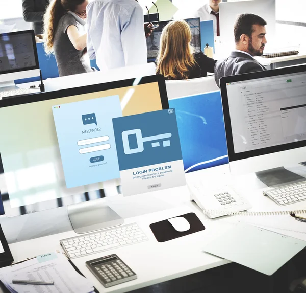 Computer monitors with register — Stock Photo, Image