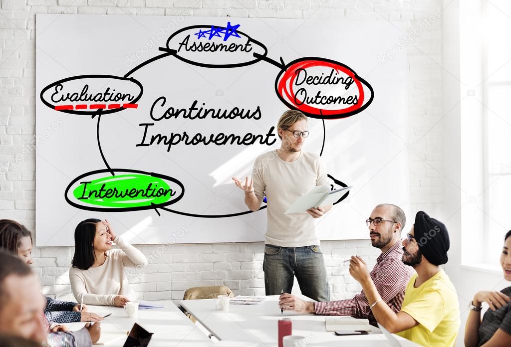 Business meeting with Continuous Improvement — Stock Photo © Rawpixel