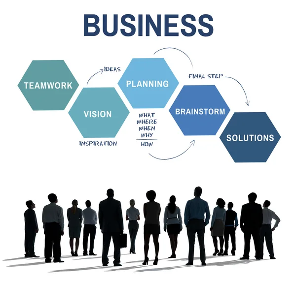 Grote groep van succesvolle zakenmensen — Stockfoto