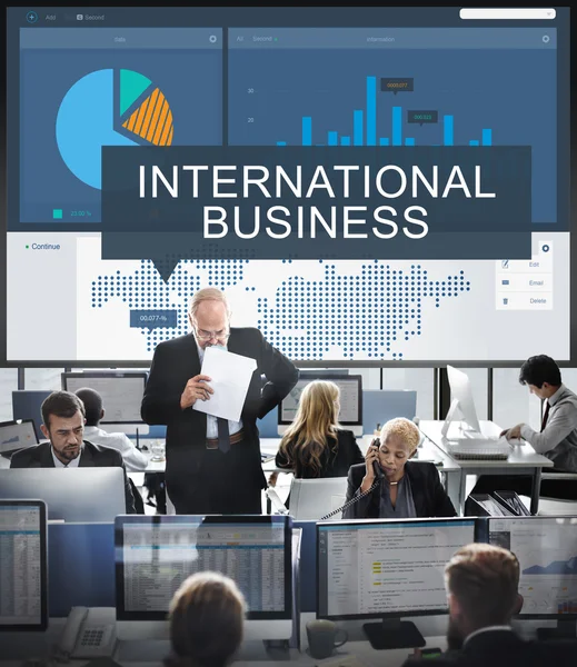 Werknemers van de Business en International Business — Stockfoto