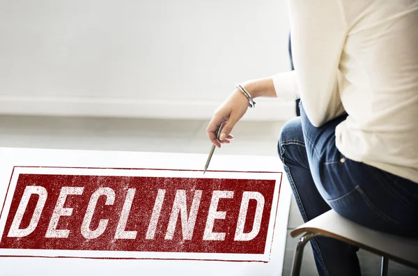 Woma sitting and Declined Concept — Stock Photo, Image