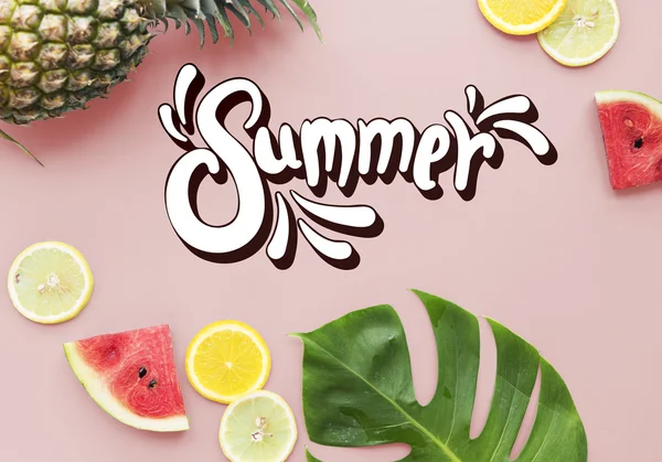 Summer layout with Fruits — Stock Photo, Image