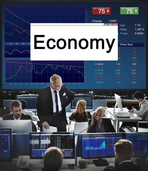 Imprenditori ed economia — Foto Stock