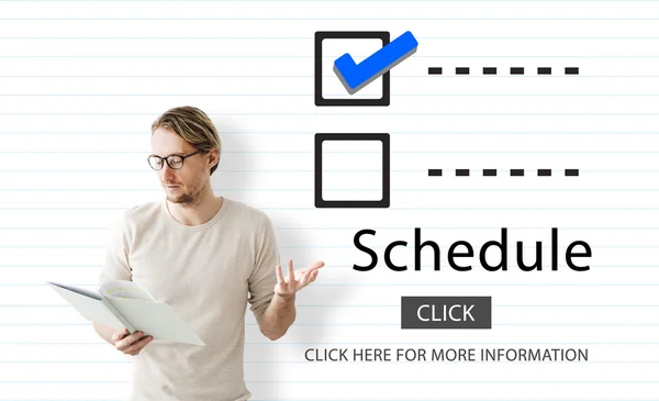 Businessman working with Schedule — Stock Photo, Image