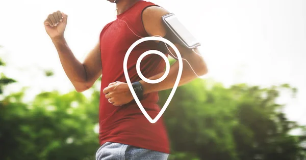 Jogger running outdoors — Stock Photo, Image