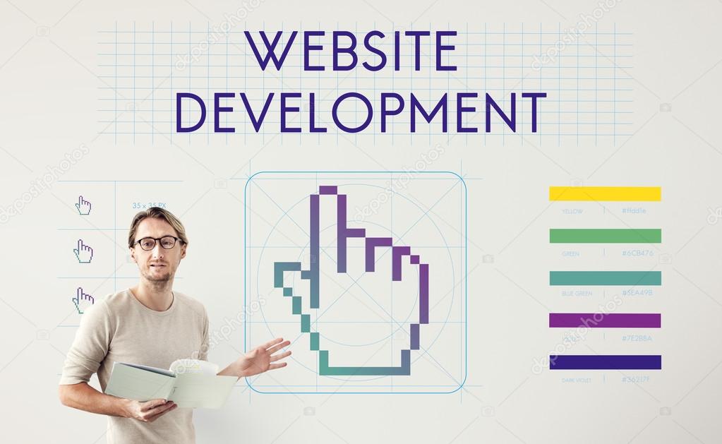 businessman working with Website Development