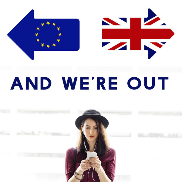 Woman in hat browsing Smart phone