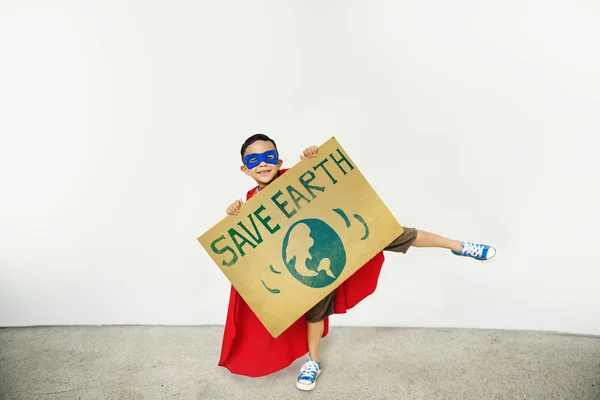 Superhero Little Boy — Stock Photo, Image