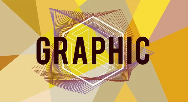 Grafikus szöveg- és grafikai koncepció — Stock Fotó